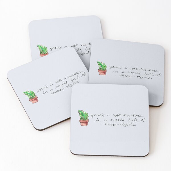 Item preview, watercolor potted ferns  designed and sold by HiddenStash.