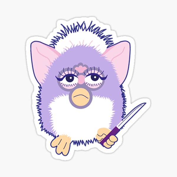 Furby Art Neon Purple 90s Vintage Toy Mini Sticker – Fiat Lux