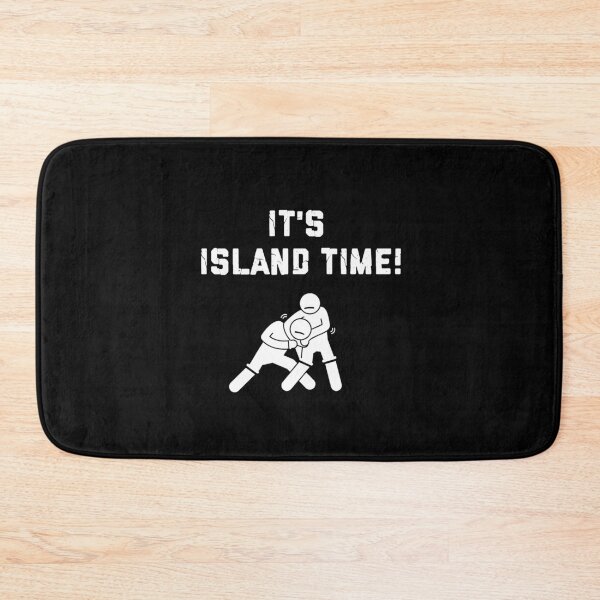 Item preview, "It's Island Time" MMA design with Fight Island reference and two MMA fighters pictograms designed and sold by HermoTees.