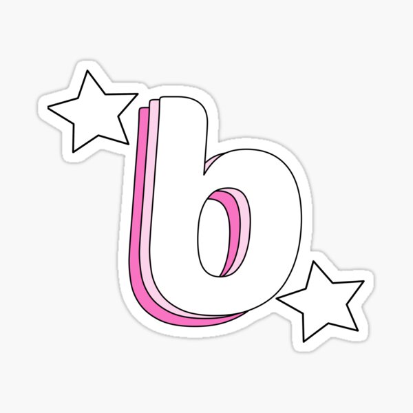 "Aesthetic "B" Sticker With Stars" Sticker For Sale By Allielibby ...