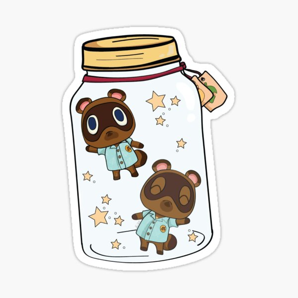 Timmy and Tommy ACNH Nooklings in a Jar Sticker