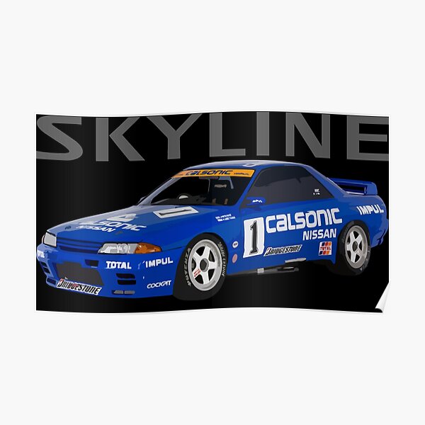 Póster «nissan Skyline Gt R Jgtc Race Car R32 De Fromthe8tees Redbubble