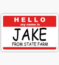 Jake Against Country Farm Stickers Redbubble image regarding Jake From State Farm Name Tag Printable named Jake In opposition to Place Farm Stickers Redbubble
