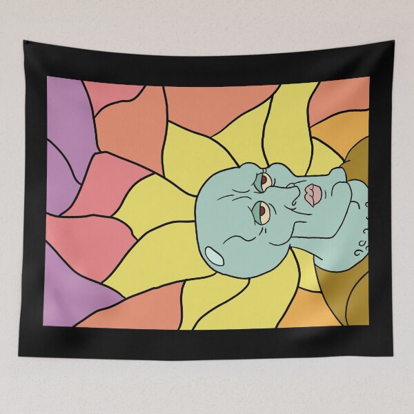 Item preview, Handsome squidward stained glass  designed and sold by laneyzany.