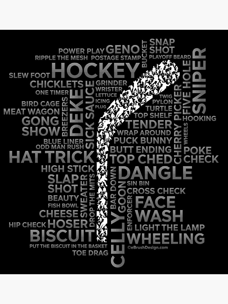 "Hockey Players and Slang" Poster for Sale by eBrushDesign Redbubble