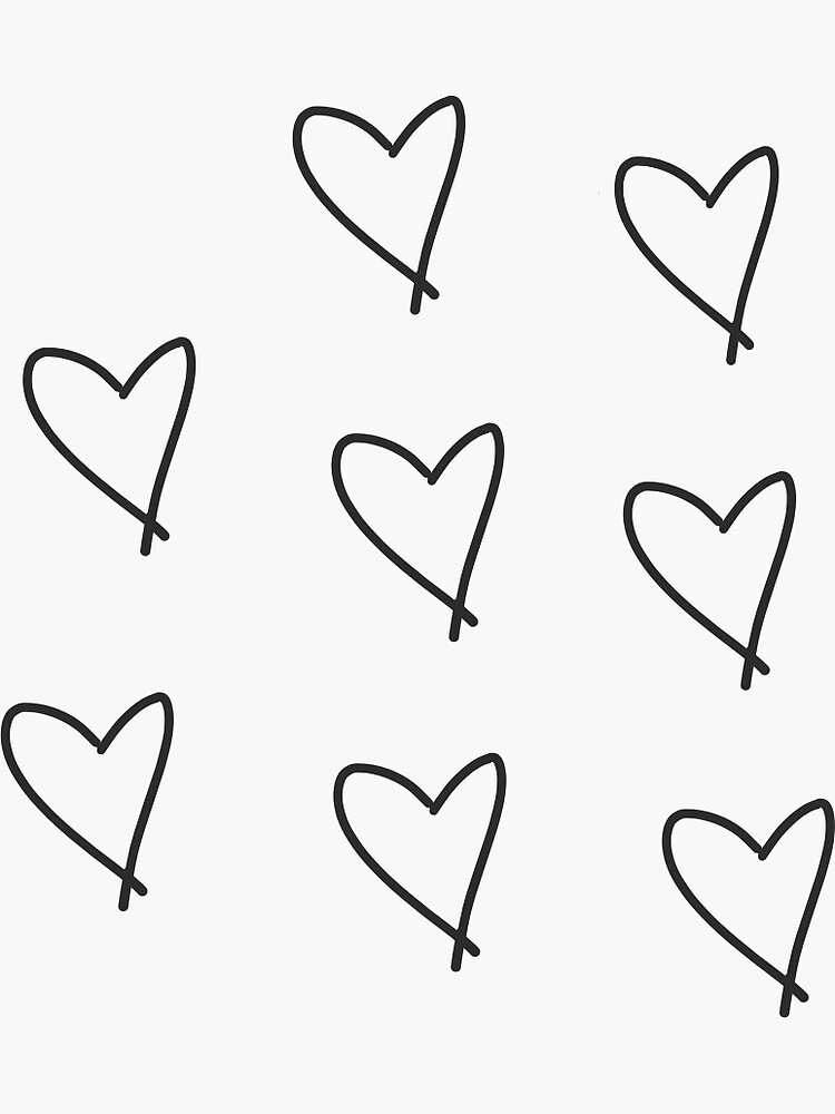 "Heart pack outline" Sticker for Sale by ashley1331 Redbubble