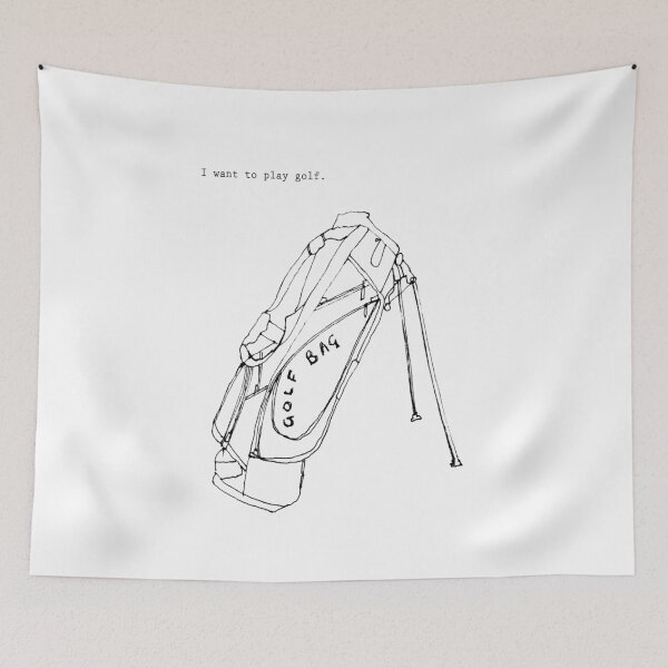 Item preview, I want to play golf. designed and sold by ArtbyAnnieGrant.