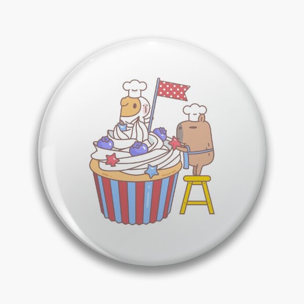 Item preview, Guinea pig and capybara making a cupcake  designed and sold by Miri-Noristudio.