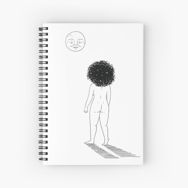 Walking Home with the Moon Spiral Notebook