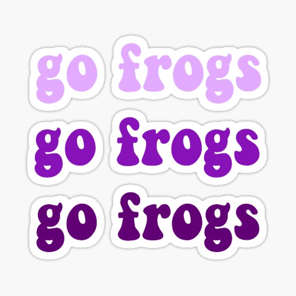 tcu go frogs ombre logo Sticker