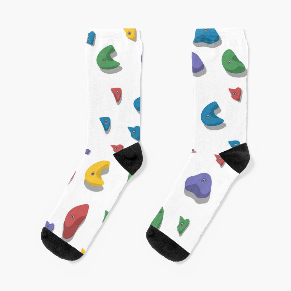 "Rock Climbing Indoor Climbing Wall/Climbing Gym Wall Holds" Socks by