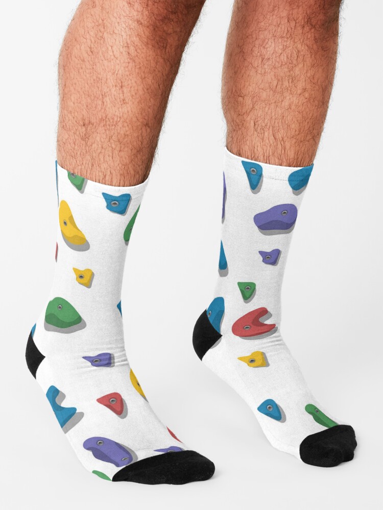 "Rock Climbing Indoor Climbing Wall/Climbing Gym Wall Holds" Socks by