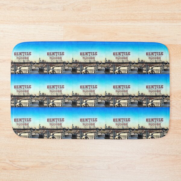 Kentile Floors - Downtown Brooklyn Skyline Photography by OneDayOneImage - Brooklyn Lovers Bath Mat