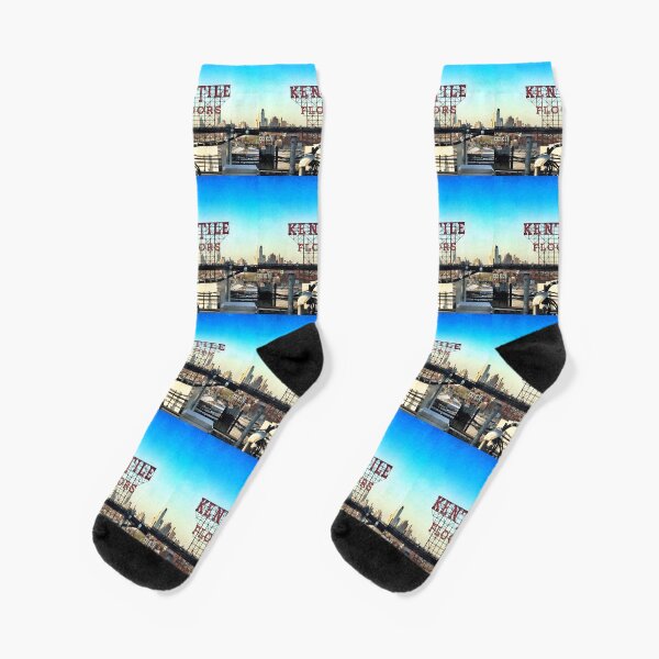 Kentile Floors - Downtown Brooklyn Skyline Photography by OneDayOneImage - Brooklyn Lovers Socks