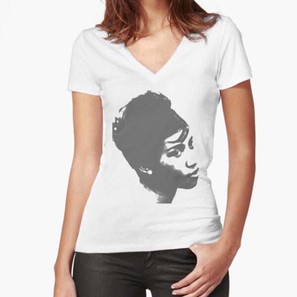 Aretha Franklin T-shirt moulant col V