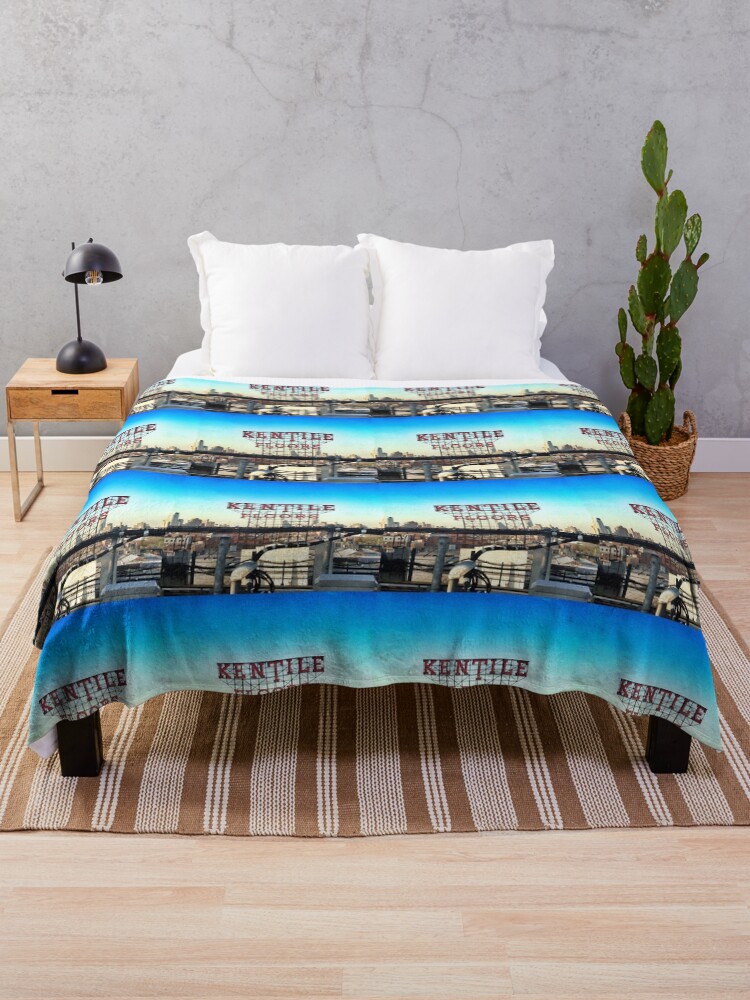 Thumbnail 1 of 6, Throw Blanket, Kentile Floors - Downtown Brooklyn Skyline Photography by OneDayOneImage - Brooklyn Lovers designed and sold by OneDayArt.
