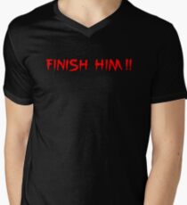 Finish Him! Men's V-Neck T-Shirt