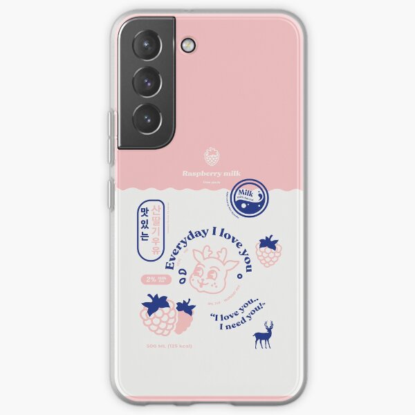 Everyday I Love You Carton de lait framboise ViVi Concept Coque souple Samsung Galaxy