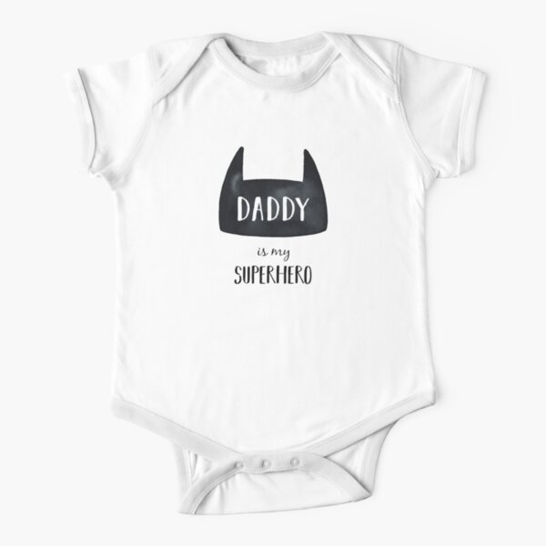 Daddy is My Superhero Superhero Dad Super Fathers Day Short Sleeve Baby One-Piece