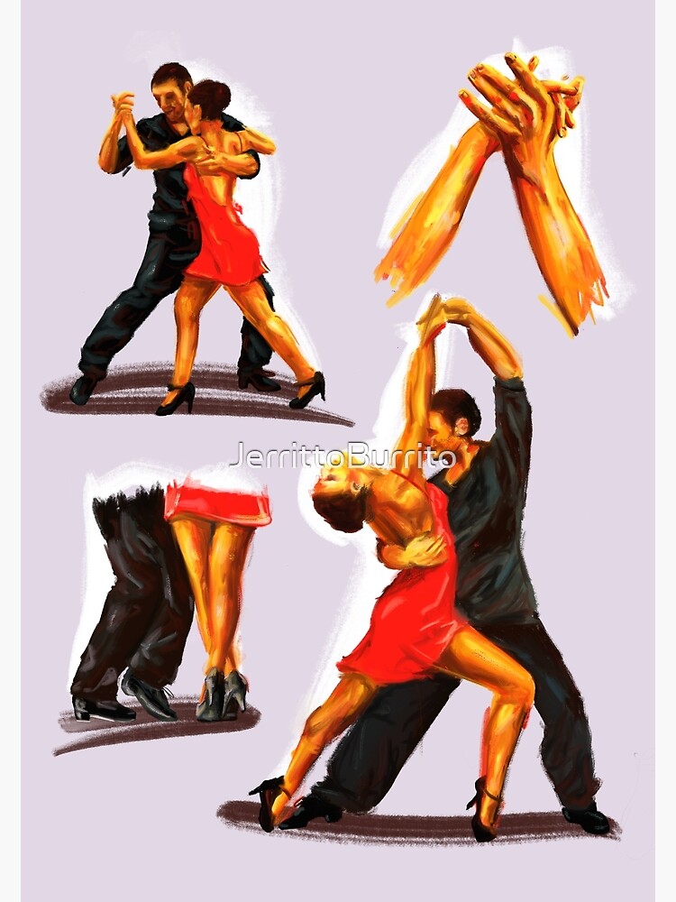 Salsa y Guaguango 16x20 CANVAS, Salsa Art Salsa Dancing, Tree store of Dance, Dance Inspired Art, by Alla Gerzon