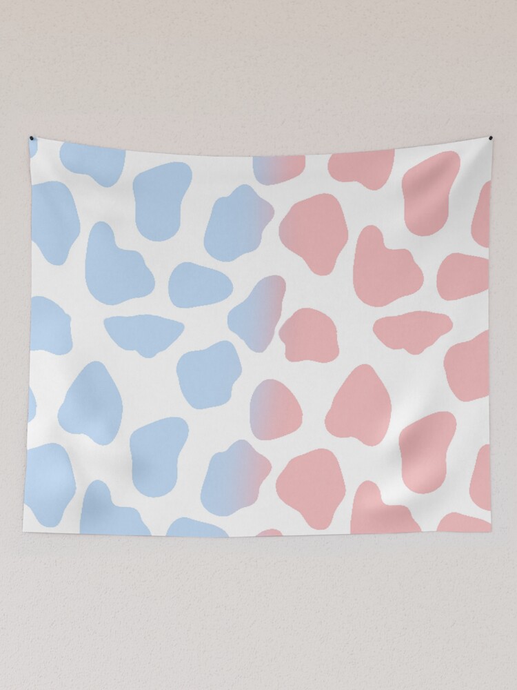 Pink cow print tapestry hot sale