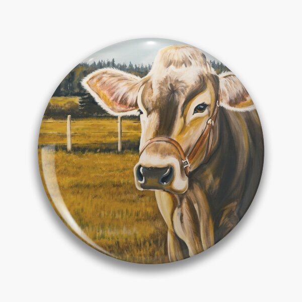 Item preview, Gretchen, protrait of a Brown Swiss Cow designed and sold by Lori Clough.