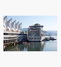 Princess Cruise Liner, Alongside Canada Place, Vancouver 2012. Photographic Print