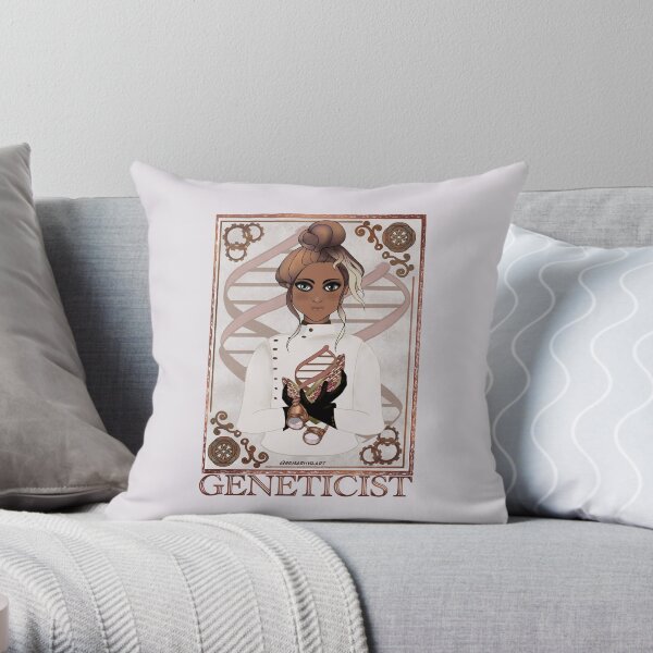 Geneticist (STEAMpunk Art) Throw Pillow