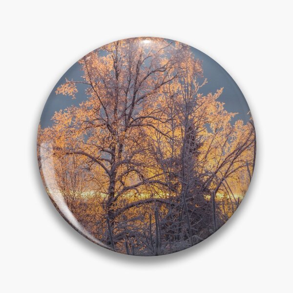 Item preview, Golden tree of an Alaskan Winter Sunrise designed and sold by Ian Christopher.