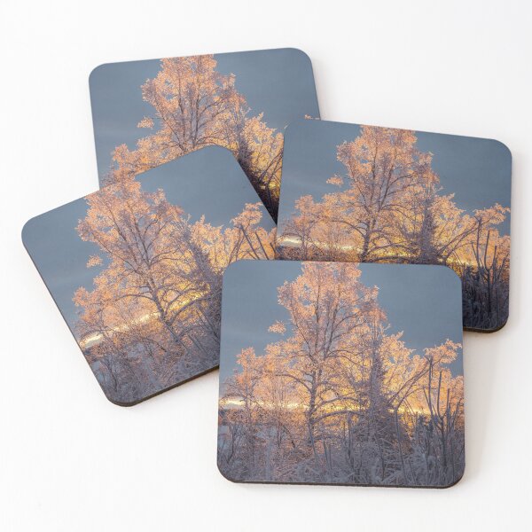 Item preview, Golden tree of an Alaskan Winter Sunrise designed and sold by Ian Christopher.