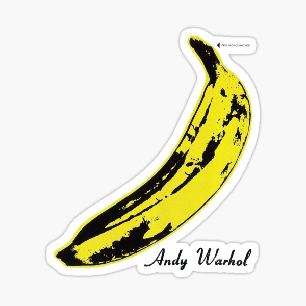 Vista previa del artículo con la obra «Andy Warhol Banana Velvet Underground "Peel Slowly and See"», diseñado y vendido por studio-54.