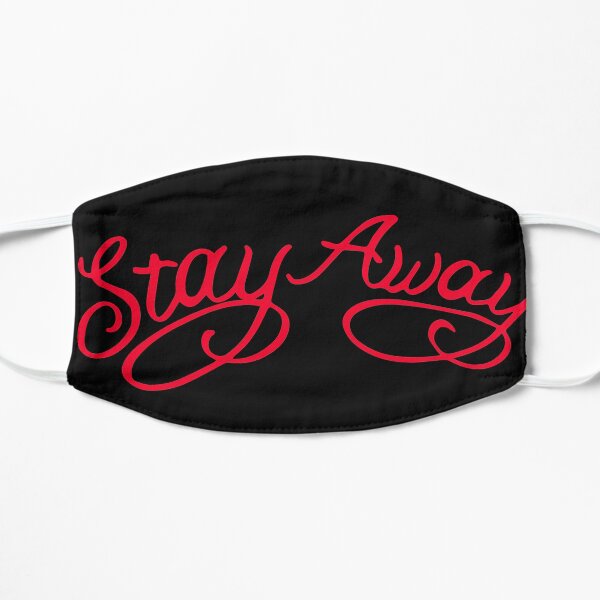 Stay Away, Post Malone (Red & Black) Flat Mask