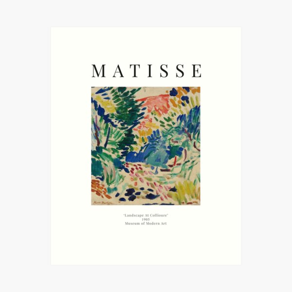 Henri Matisse - Paysage à Collioure - Affiche d'exposition Impression artistique
