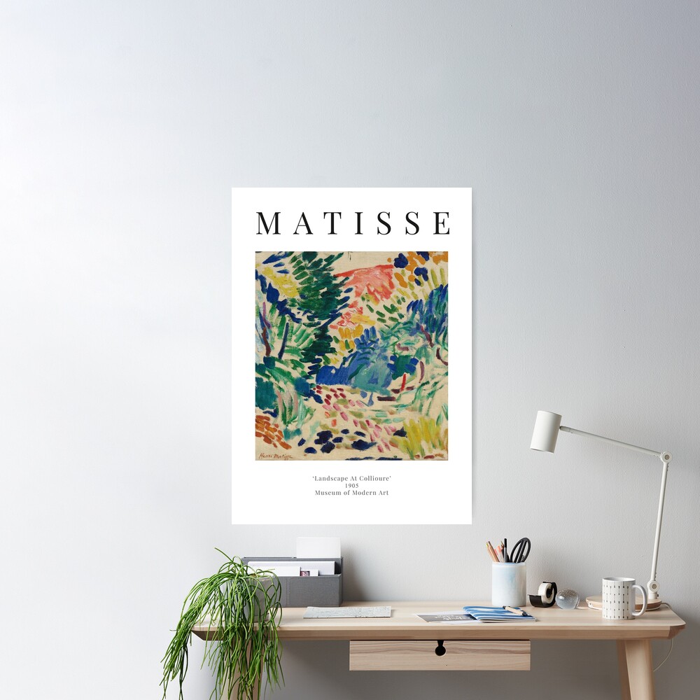 Poster « Henri Matisse - Paysage à Collioure - Affiche d'exposition» 