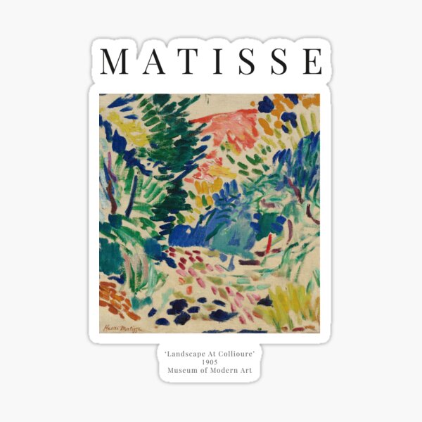 Henri Matisse - Paysage à Collioure - Affiche d'exposition Sticker