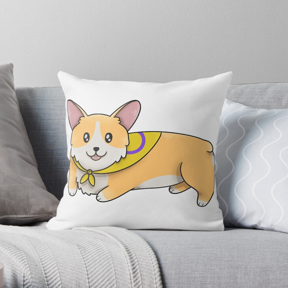 corgi throw pillow