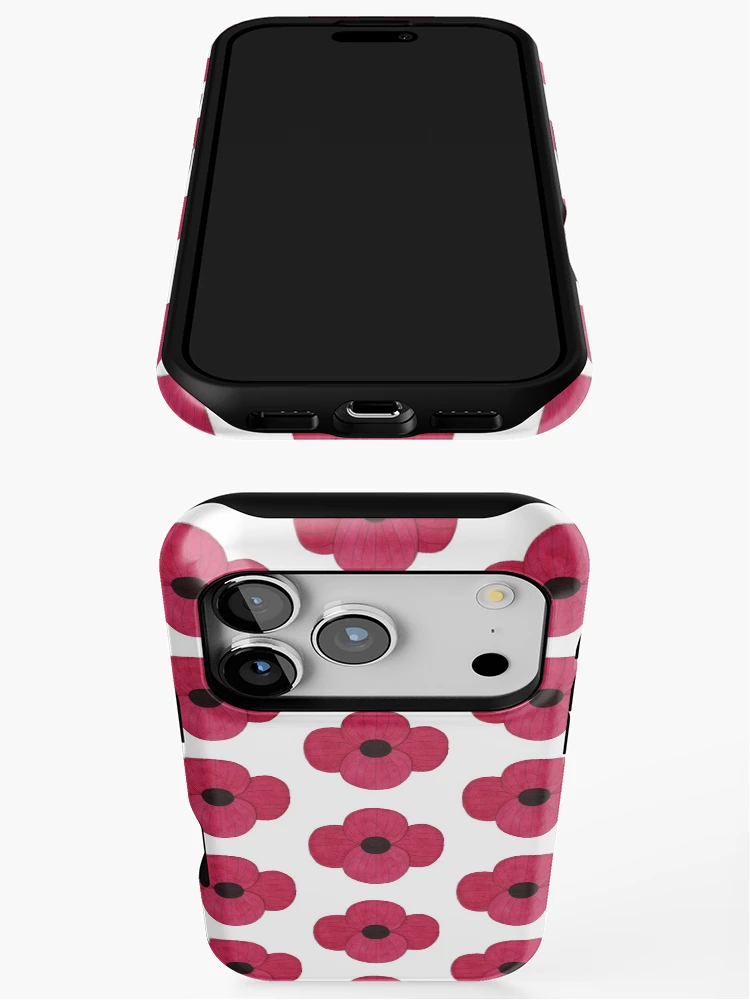 Thumbnail 3 of 4, iPhone Case, Red Ink Poppy designed and sold by Sally Cummings.