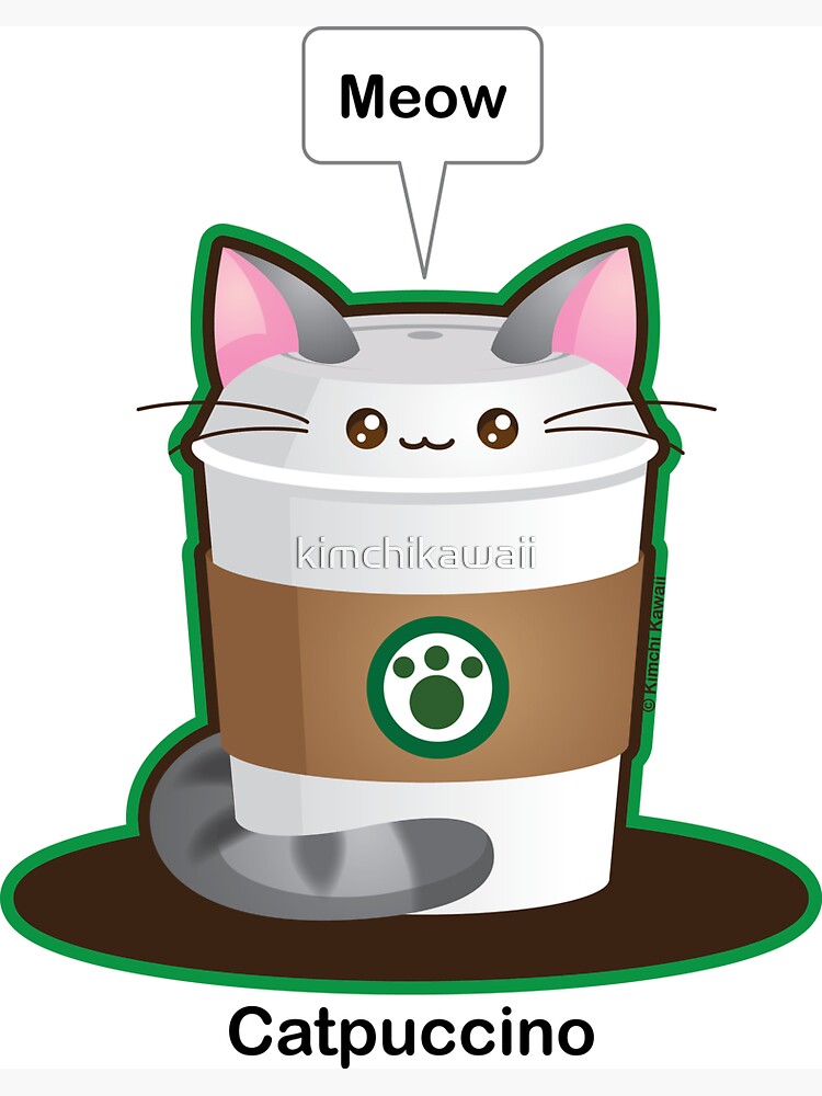 Cute Cat Coffee Magnet for Sale by kimchikawaii