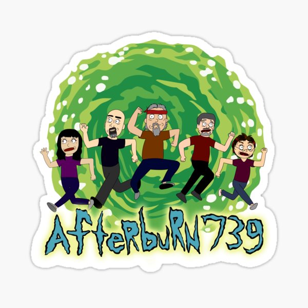Afterburn R & M Sticker Sticker