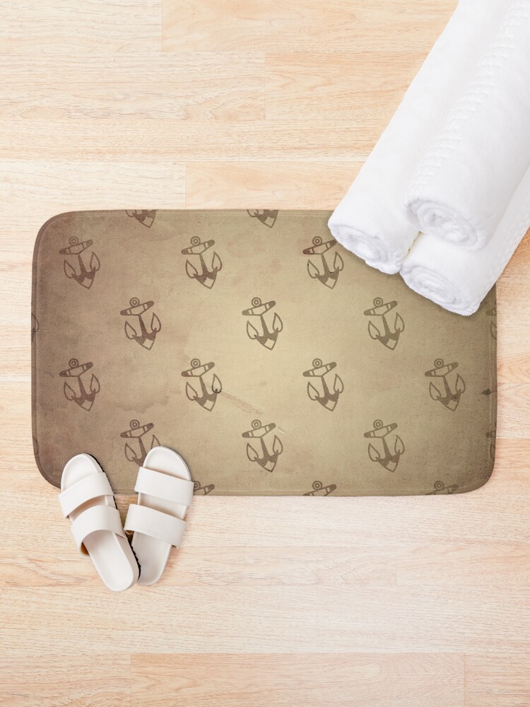 Thumbnail 1 of 6, Bath Mat, Salty-Dog2 American Traditional Anchor Pattern designed and sold by Salty-Dog2.