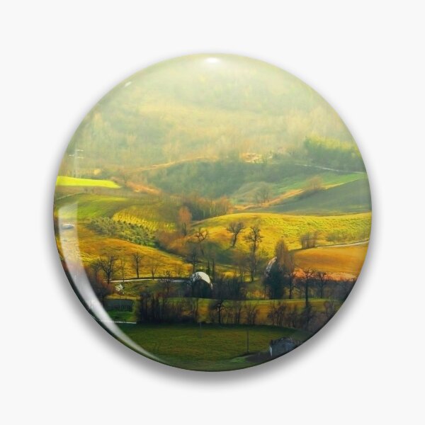 Item preview, View from top on a hilly landscape with forests in the background designed and sold by Kristina Drozd.