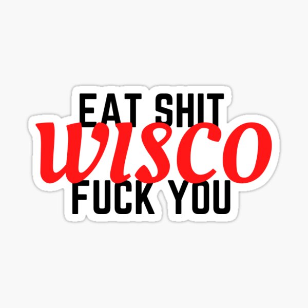 Wisco Gameday Sticker For Sale By Clarescreative Redbubble