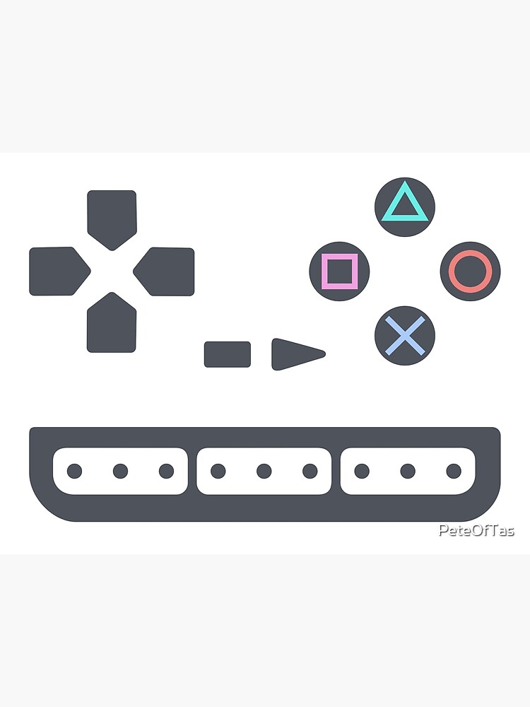 Playstation Controller Poster PS1 PS2 PS3 PS4 PS5 Gaming 