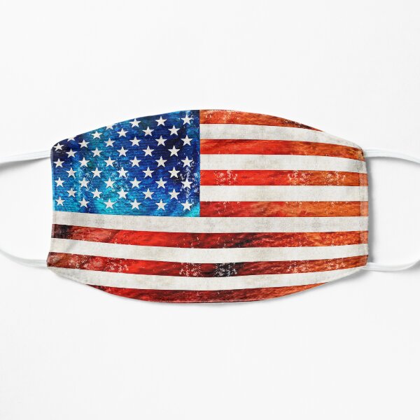 Amerikanische Flaggen-Kunst - alter Ruhm - durch Sharon Cummings Flache Maske