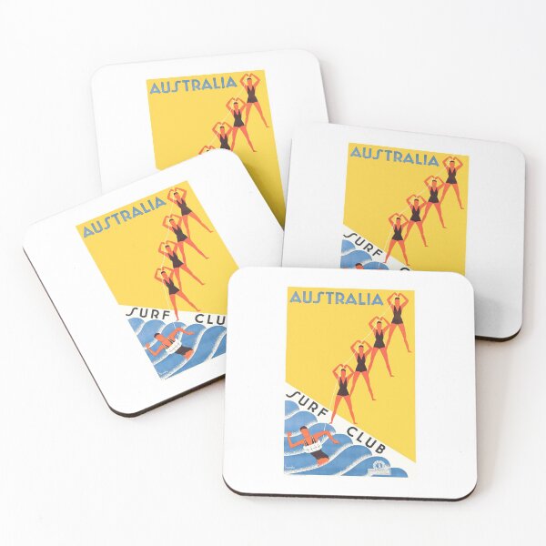 Item preview, 1930 Australia Surf Club Travel Poster designed and sold by retrographics.