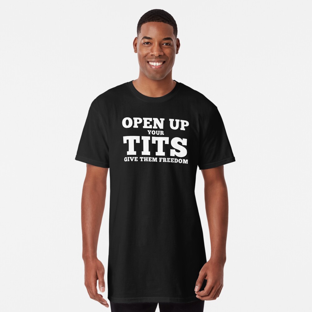 Copie de No Bra Club T-Shirt Open Up Your Tits Feminist Sexy Hot Girl  Nipples Shirt 