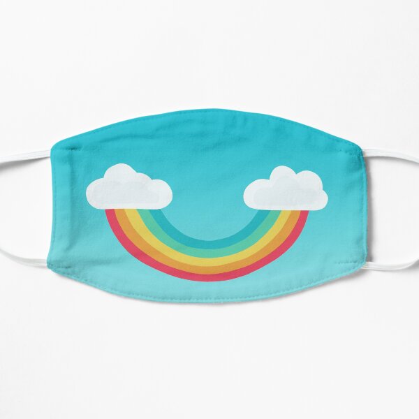 Rainbow Smile Flat Mask
