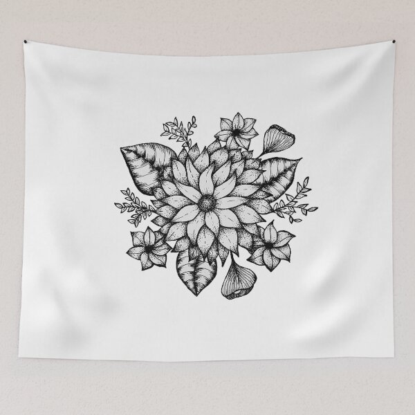 Item preview, Black and White Flower Design designed and sold by Nicole-Owens.