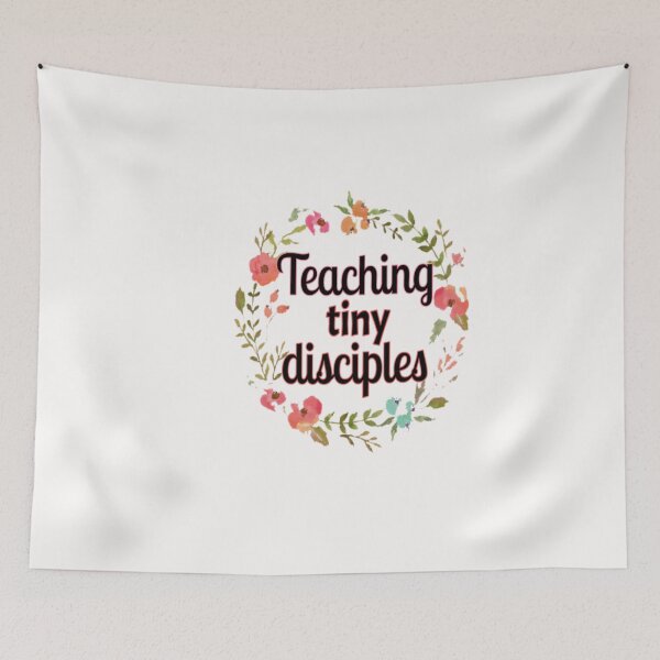 Item preview, funny teacher svg, teach tiny humans svg, teaching tiny disciples teacher svg, preschool teacher svg , kindergarten teacher svg best gift for women flowers idea design designed and sold by Chamssou.