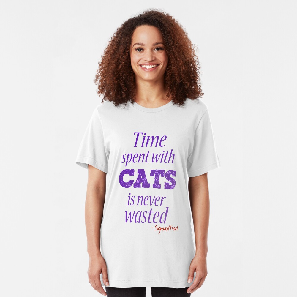 Time spent with cats... Slim Fit T-Shirt